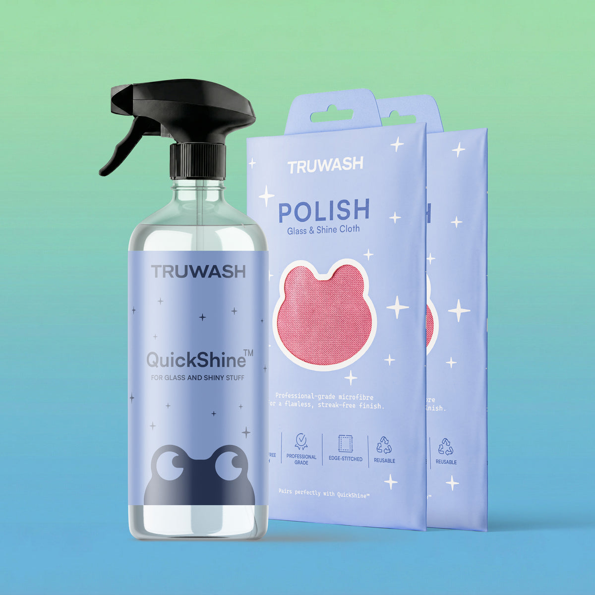 QuickShine Starter Pack - 750ml + 2 Polishing Cloths