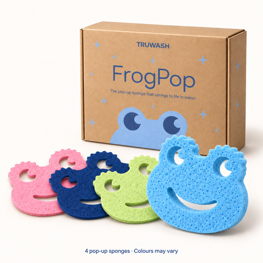 FrogPop four-pack in cardboard packaging. Colours may vary.