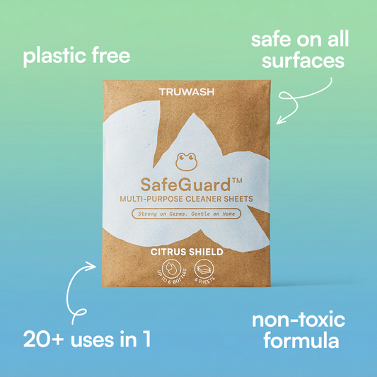 SafeGuard Eco-Friendly Multi-Purpose Cleaning Sheets - Makes 6 Bottles