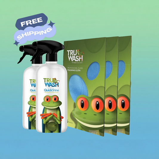 QuickShine Deluxe Starter Pack - 2 Bottles + 3 Cloths