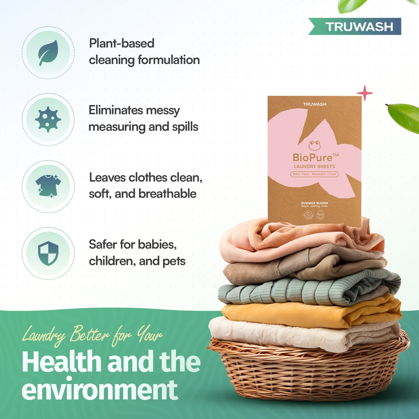 BioPure Eco-Friendly Laundry Sheets (up to 60 Washes)