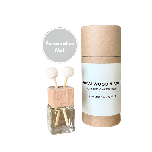 Personalised Car Diffuser (Sandalwood & Amber)